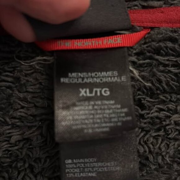 The North Face Men's Red Chimborazo Full-Zip Sherpa Lined Fleece Jacket, Size XL - Picture 4 of 6